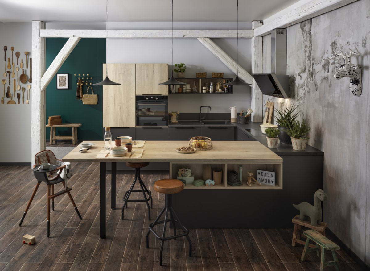 petite cuisine ouverte sur salon