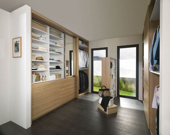 Dressing avec porte coulissante miroir