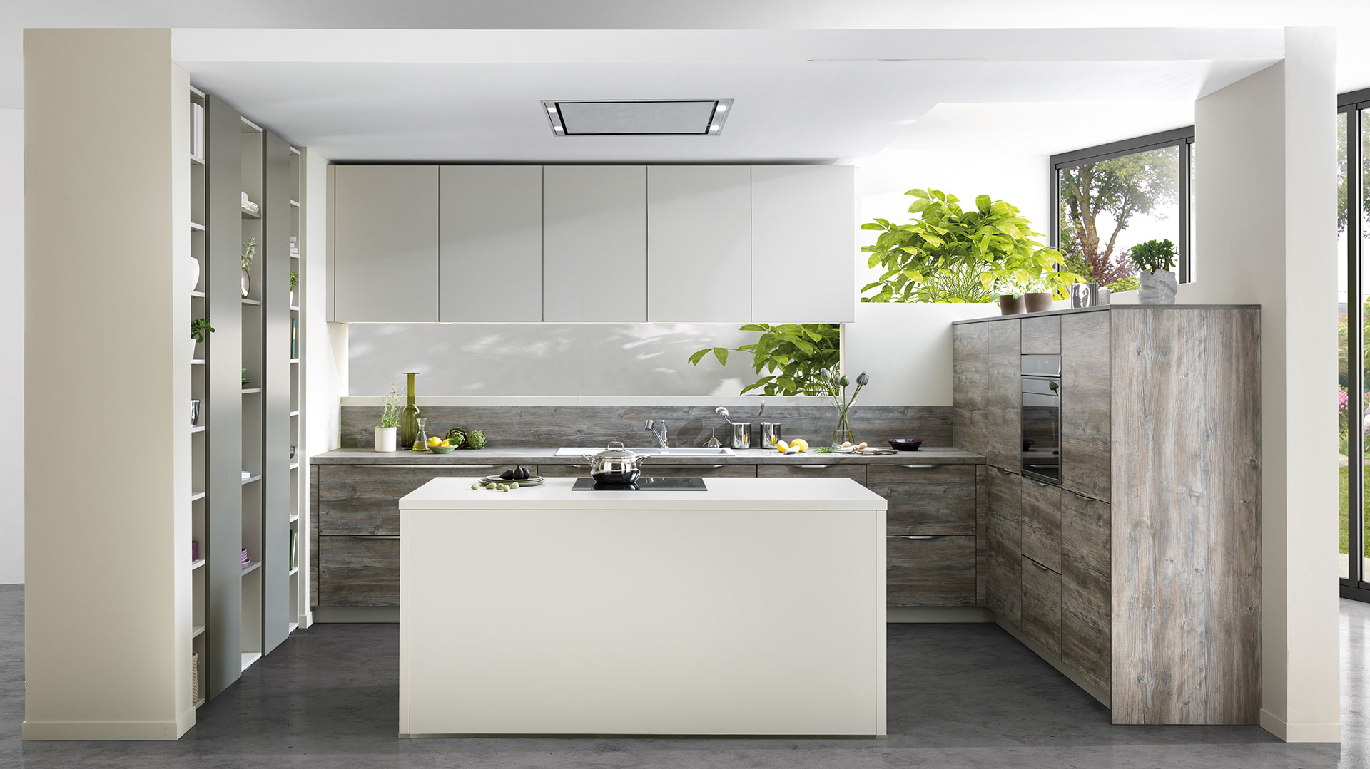 petite cuisine moderne avec îlot central schmidt