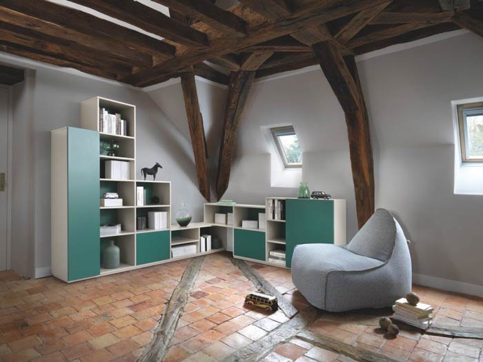bibliothèque sur mesure pour aménagement d'intérieur