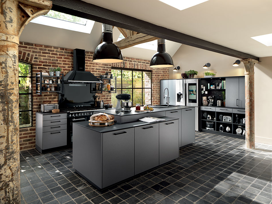 cuisine équipée sur mesure design avec îlot central