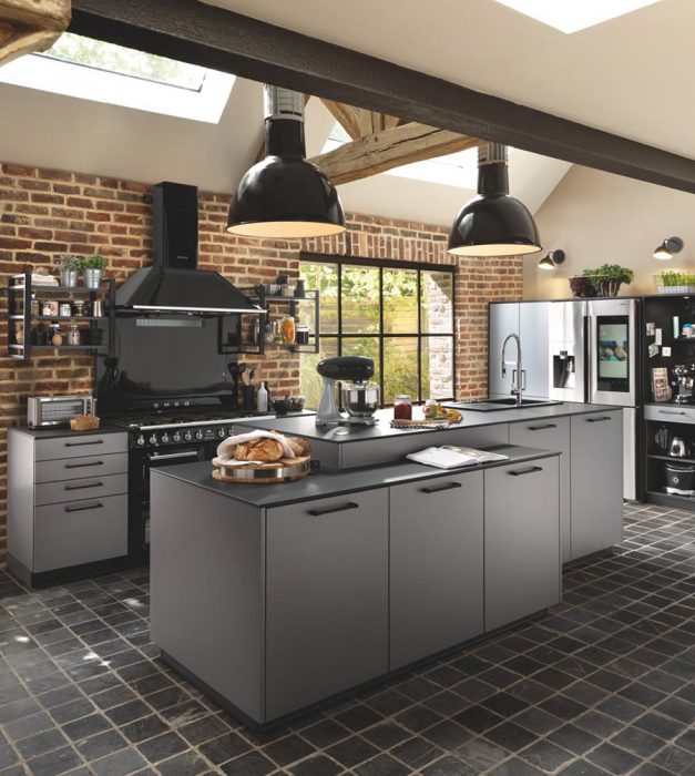 Cocina de diseño con isla central «Cooking Center».