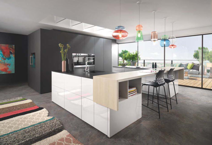 Cuisine contemporaine avec îlot central