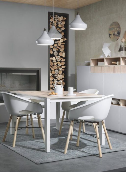 Cette salle à manger correspond tout à fait à l'esprit Hygge.