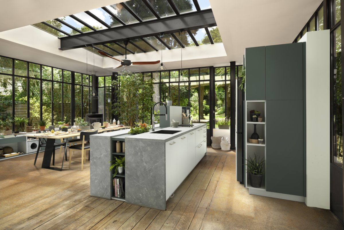 Ilot central de cuisine ouverte