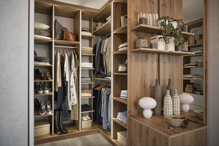 dressing ouvert en panneaux de particules 100% recyclés mélaminé
