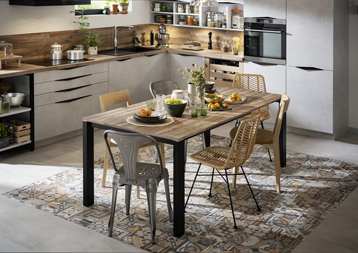 Cuisine origin faite avec des panneaux 100% recyclés