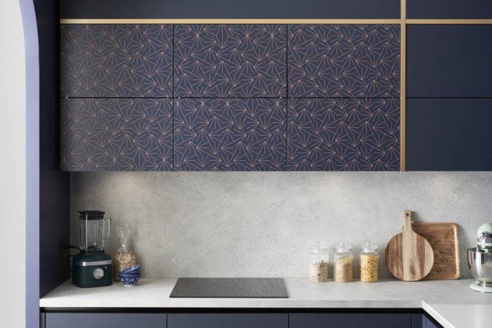 cuisine style Art déco avec des motifs géométriques