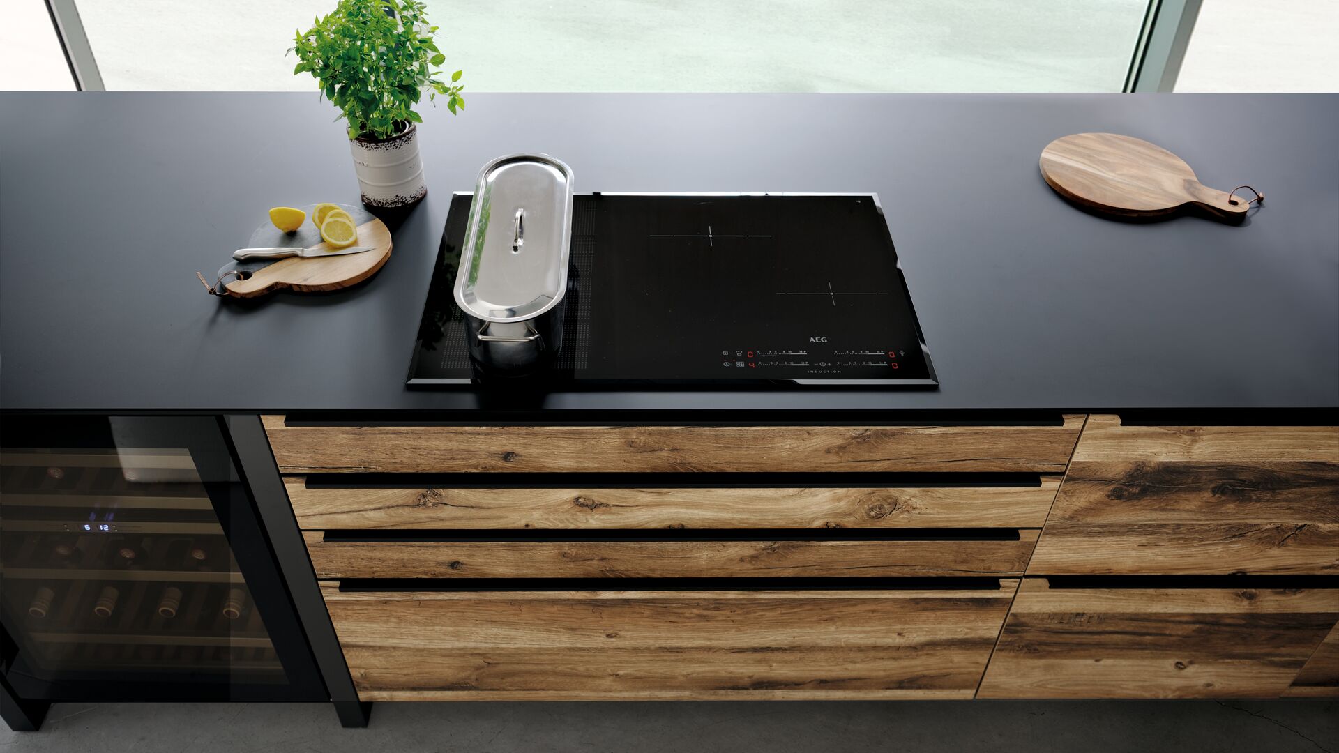 Cuisine noire et bois