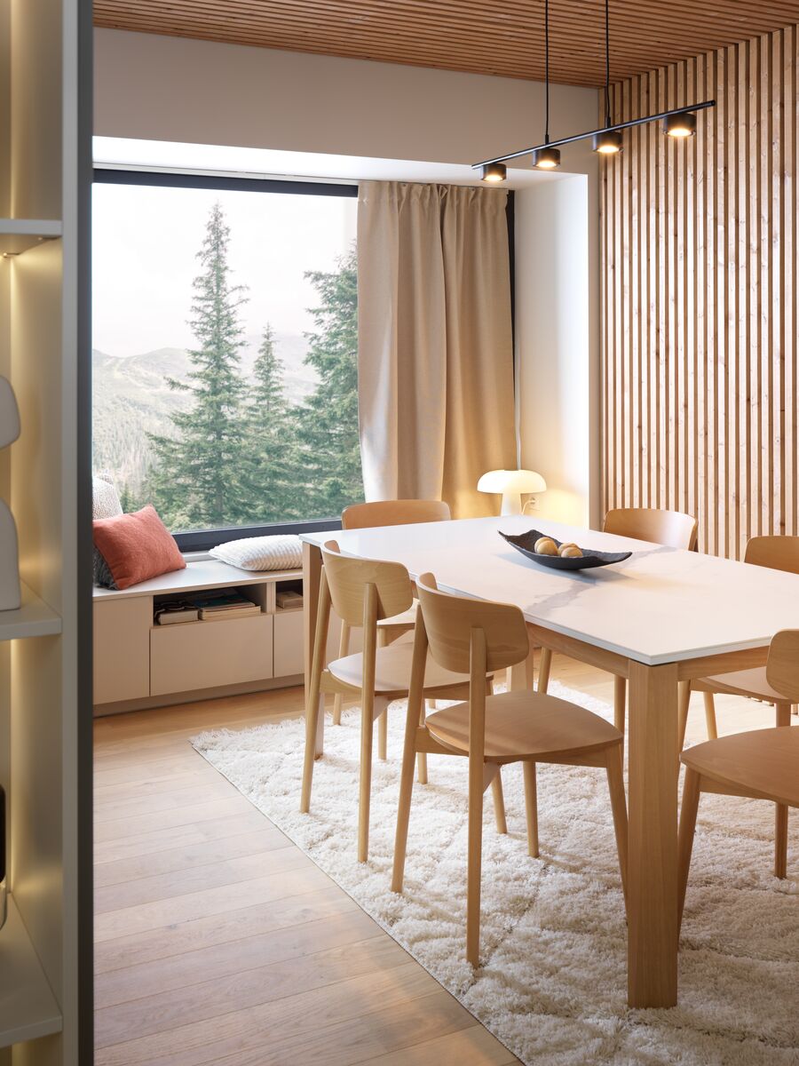Revestimiento de madera en el ambiente de la colección Stockholm.
