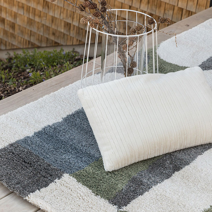 Tapis Tahina motif géométrique
