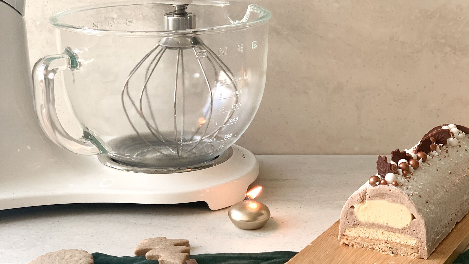Recette de la bûche de Noël avec un robot Smeg