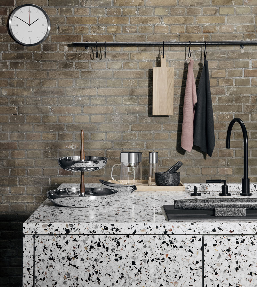 cuisine en marbre terrazzo