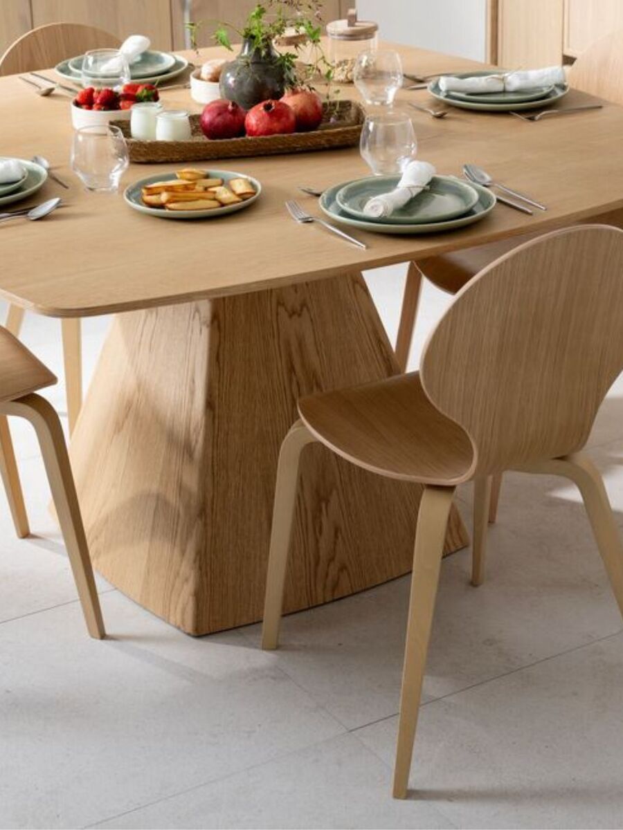 Chaise Raven en hêtre finition chêne blanchi mat