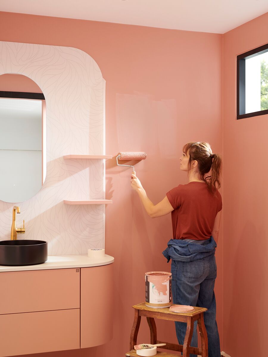 Application de la teinte Peach